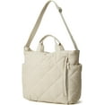 thumbnail image 2 of Kukuzhu Puffer Tote Bag Women Quilted Shoulder Crossbody Handbag Lattice Nylon Padded Hobo Cotton Puffy Purse Casual Satchel, 2 of 8