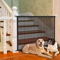 thumbnail image 3 of XIBUFE 2026 New Freestanding Foldable Dog Gate for Puppy Safety - Indoor, Doorway, Stairs Pet Fence Home Use No Drilling Antis Pet Door Fence Isolation Net Staircase Entrance Dog and Cats Protection, 3 of 6