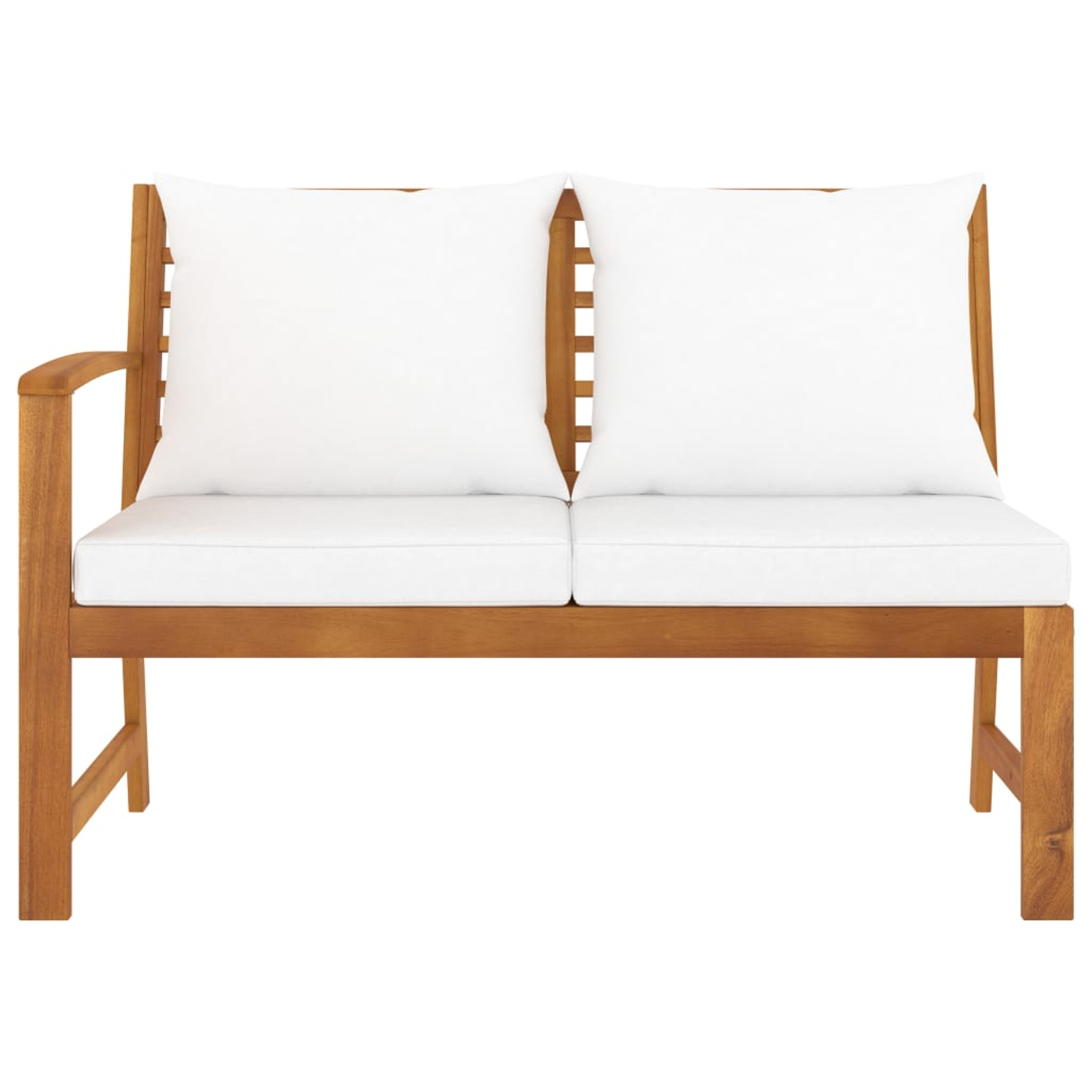 Carevas Patio Bench 45.1" with Cushion Solid Acacia Wood - image 2 of 6