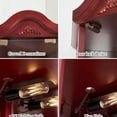 thumbnail image 7 of Cabinet With Lighted Glass, Cherry Color, Adjustable Storage, Delicate Carvings Shelves In Finish Corner Storage Display, 7 of 7