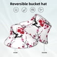 thumbnail image 5 of Easygdp Cherry Blossoms Double-Sided Reflective Fisherman Hat,Sun Visor,Casual Hat,Fluorescent Hat,Suitable For Outdoor And Night Walking,Unisex, 5 of 9