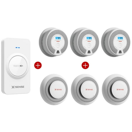 X-Sense 10-Year Battery Combination Smoke Carbon Monoxide Alarm Detector with Large LCD Display  SC07  1-Pack