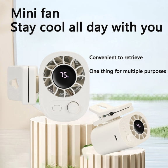 100 Speed Clip on Fan Stepless Speed Control 1800mAh Rechargeable Portable Mini Fan with Waist Clip for Outdoor Camping Travel by PALIFEUR