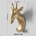 thumbnail image 3 of Dido 3D Animal Head Wall Hanger Resin Coat Hat Hanging Hook Heavy Duty Holder Rack Home Decoration Type 3, 3 of 10