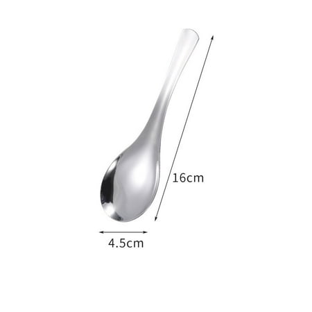 

Stainless Steel Chinese Soup Spoons Home Kitchen Deepen Large Capacity Silver Mirror Polished Flatware for Soup Rice Tableware