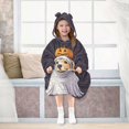 thumbnail image 7 of FORMRS Wearable Blanket Hoodie with Sleeves for Kids Cozy Flannel Sweatshirt, Yellow Halloween Dog, 7 of 7