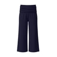 thumbnail image 3 of Pantalones de Cintura Alta de Pierna Ancha para Mujeres Pantalones de Yoga Plegables de Cintura Elástica Pantalones de Pierna Ancha Casuales Y Cómodos para Niños, 3 of 6