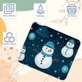 thumbnail image 3 of Snowman Square Non-Slip Rubber Bottom Printed Desk Mat Mouse Mat Gaming Mousepad Desk Pad - 8.3x9.8 Inch, Suitable for Office and Gaming, 3 of 6