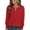 Red, variant on PRETTYGARDEN Women's Long Sleeve Waffle Knit Shirts Fall Casual Button Up Henley V Neck Tunic Tops Loose Fit Basic Tees
