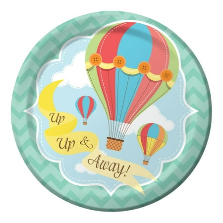 Up Up Away 7 34 Cake Plates 8 Count Baby Shower Party