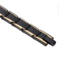 thumbnail image 4 of Bracelet magnétique en acier titane pour hommes et femmes, bijou de thérapie magnétique tendance, cadeau de fête (noir et or), 4 of 4
