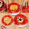 thumbnail image 2 of Sevenstars 200 PCS Christmas Paper Plates and Napkins Snowflake Party Supplies Red Disposable Tableware Set for Xmas Decoration, 2 of 8