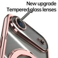 thumbnail image 5 of [Ring Compatible with MagSafe Invisible Stand] Magnetic for iPhone Air Case, [Clear Back Non-Yellowing] [Look as Bare] Slim Transparent Case with Holder for Women Men Girls, Rosegold, 5 of 6