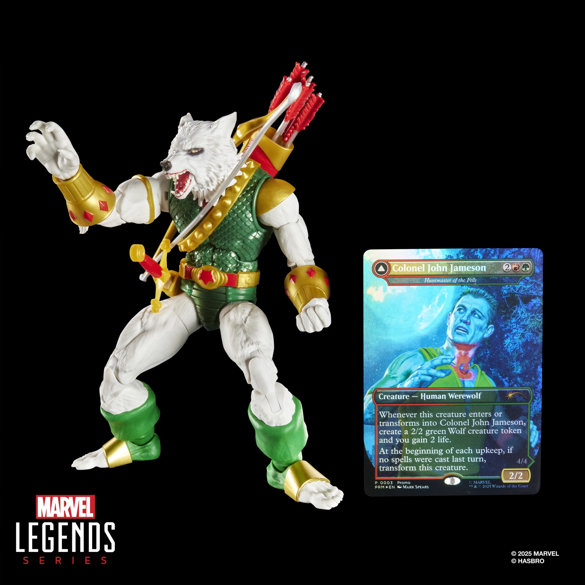 Marvel Legends Series Magic: The Gathering, figurine Man-Wolf avec carte premium exclusive