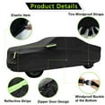 thumbnail image 3 of Pickup Truck Cover for Chevrolet Silverado 1500, for Dodge Ram 1500 2500, for Ford F-150 F-250, Indoor Outdoor Waterproof Full Car Cover with Driver Door Zipper Sun UV Snow Resistant, Black, 3 of 8