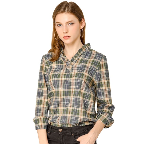 Chaqueta De Pana Para Mujer Allegra K - Blusa Informal Manga Larga Con Botones, Otoño-Invierno