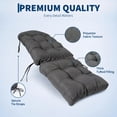 thumbnail image 3 of Garvee 48.4x19.7x4 in High Back Thick Adirondack Cushion Set of 2 with Ties, Water-Resistant, Gray, 3 of 8