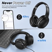 TOPVISION Active Noise Cancelling Headphones, Wireless Bluetooth 5.4 Headphones with Long Battery Life, Deep Bass, Built-in Mic, Over-Ear Headphones for Travel, Work, Compatible with iOS, Android, PC
