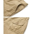 thumbnail image 4 of TRGPSG Men's Cargo Pants with Multi Pockets Outdoor Cotton Work Pants(No Belt),Khaki 30, 4 of 7