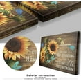 thumbnail image 2 of Rustic Farm Sunflower Wall Art Sunflower Dragonfly Canvas Print Paintings Framed Inspirational Quotes Pictures Modern Home Decor For Living Room Kitchen Bathroom Ready To Hang,12x16 Inch, 2 of 6