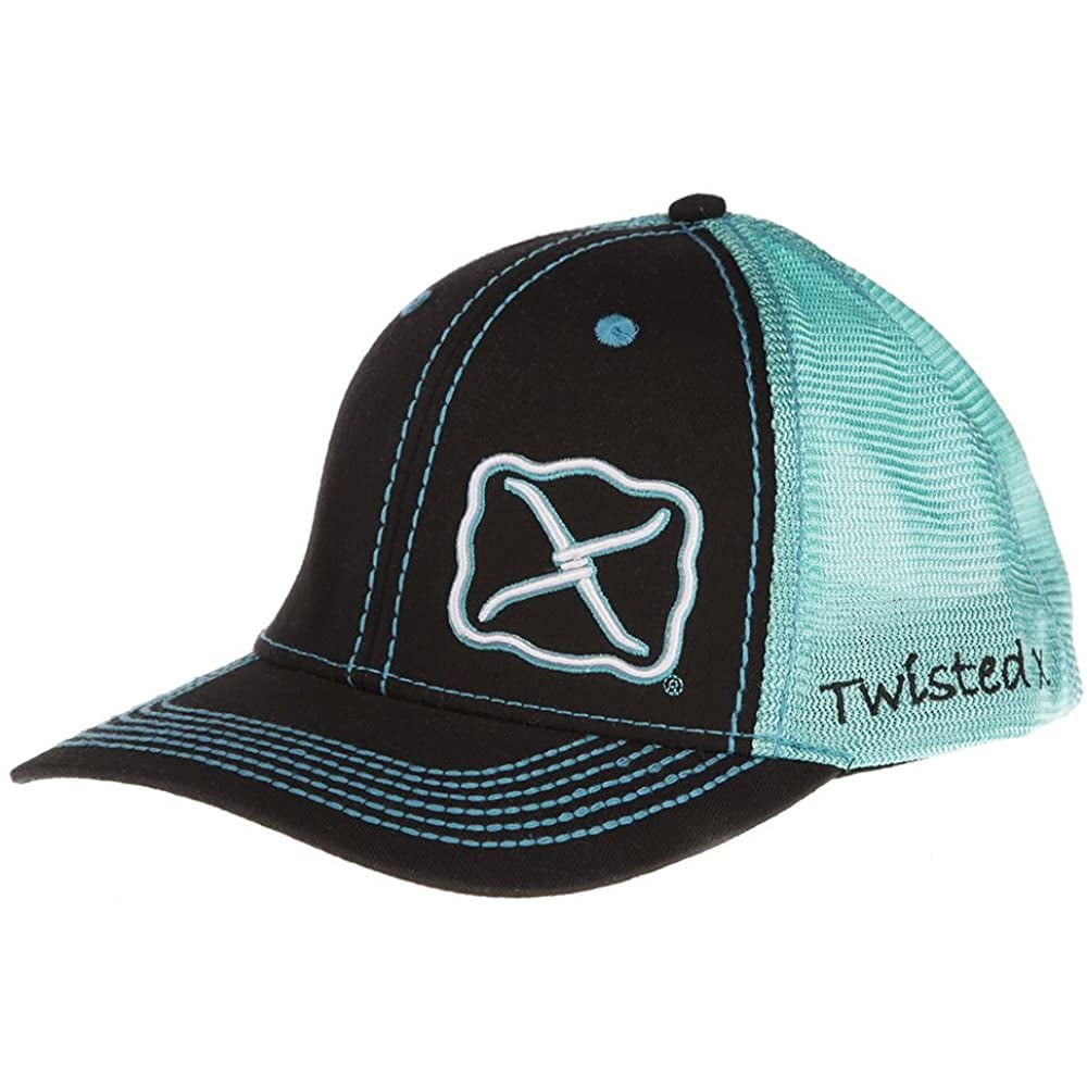 Twisted X Twisted X Mens Adjustable Snapback Mesh Cap Hat (Black