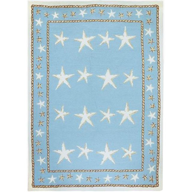 Homefires PP-AJR014E 5 x 7 ft. Polypropylene Starfish Scatter Hand Hooked Rug