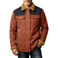 thumbnail image 4 of USNSM Men's Sherpa Fleece Cotton Jacket, Cargo Jacket, Long Sleeved Lapel Winter Warm Coat with Multiple Pockets Red L, 4 of 6