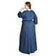 thumbnail image 3 of Vestido elegante de manga larga Roman Fashion /Tallas Extras, 2009 (Azul marino) azul marino 38, 3 of 6