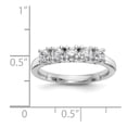 thumbnail image 2 of 14k White Gold 1ct Moissanite Five Stone Ring Band Size 5.5, 2 of 3