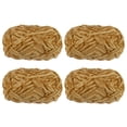 thumbnail image 1 of Uxcell 4 piezas de hilo de terciopelo suave Chenille 4x100g/14.1oz (347yds) hilo esponjoso para tejer mantas de ganchillo color caqui, 1 of 6