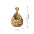 thumbnail image 3 of Handwoven Boho Wall Hanging Basket for Fruit,Vegetable Organizer,Jute Teardrop-shaped Decorative Hanging Wall Basket with Hook for Bathroom,Kitchen,Back of Door-XXL, 3 of 9
