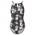thumbnail image 4 of Kuromi And My Melody Women's One Piece Swimsuit High Neck Tummy Control Swimwear Bathing Suit, 4 of 7