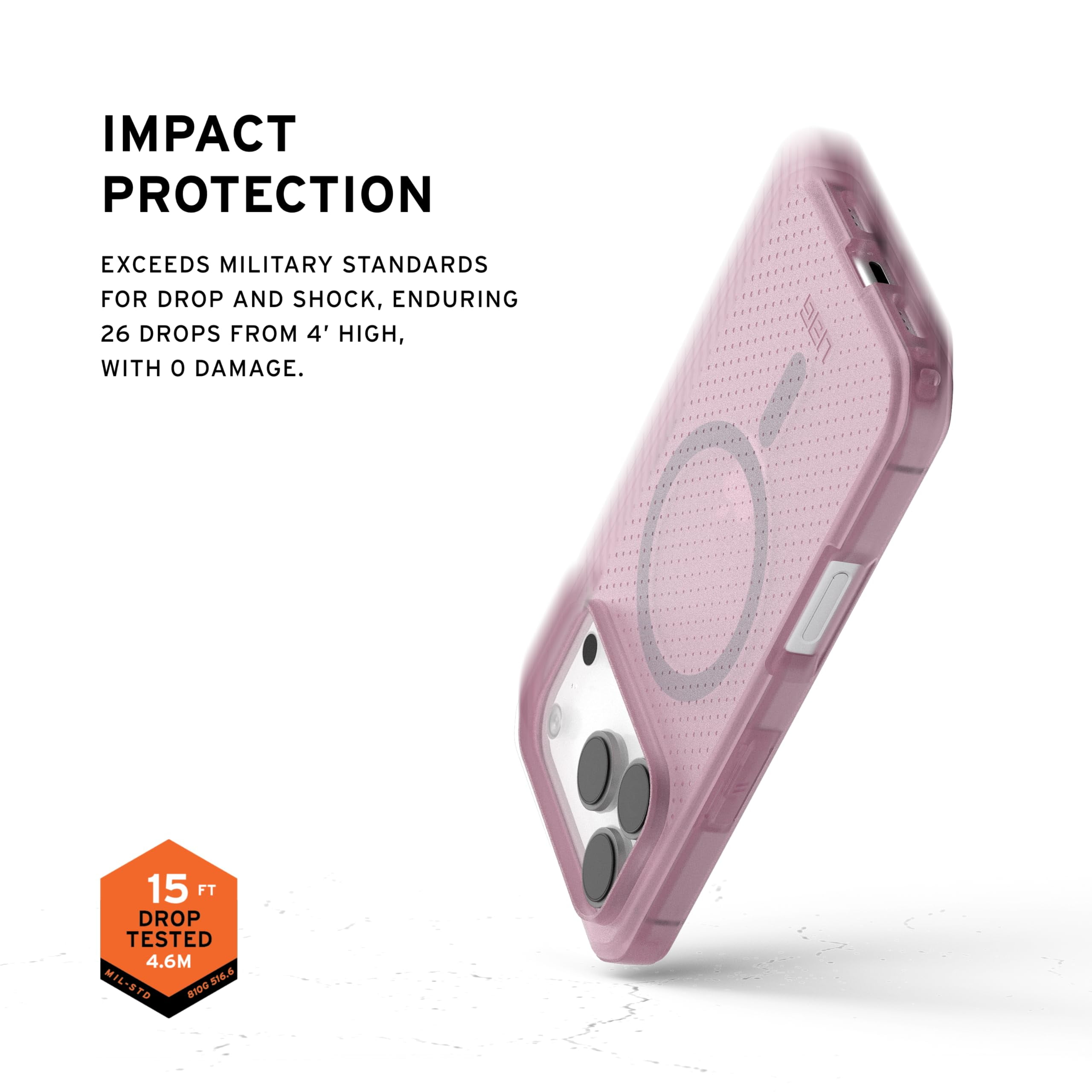 UAG iPhone 17 Pro Case Dot - Compatible with MagSafe Translucent Military Grade Protective Cover, Purple