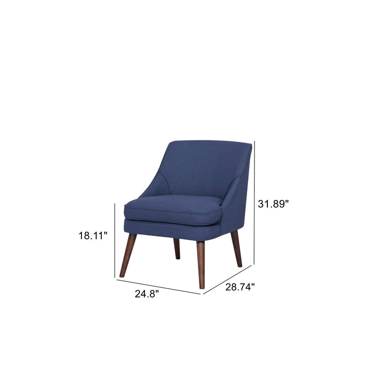 A D Home Dana Linen Accent Chair Blue