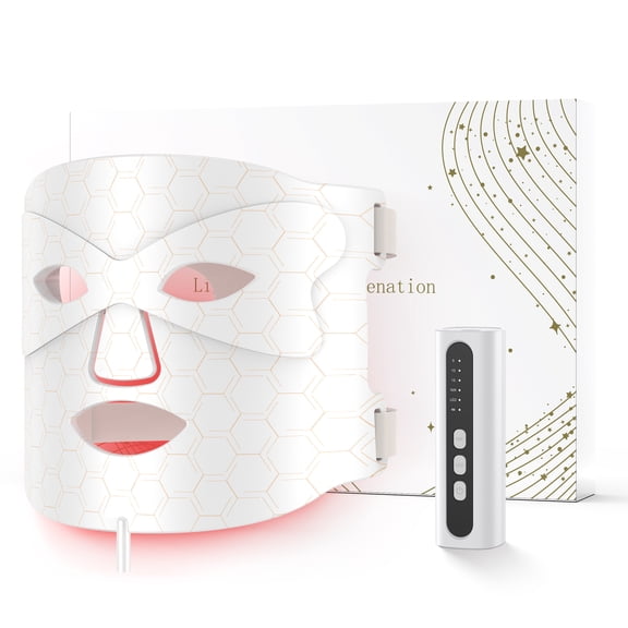 Red Light Therapy Mask for Face, 850NM Near Infrared with 3 Modes, Soft Silicone LED Light Therapy Face Mask for Home, Travel & Daily Skin Care