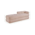 thumbnail image 3 of Meridian Furniture Kennedy Pink Faux Shearling Teddy Fabric Bench, 3 of 14