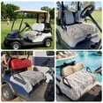 thumbnail image 6 of Golf Cart Seat Covers for 2 Seater,Purple Spring Floral Microfiber Cart Seat Towel Blanket,Summer Flowers Botanical Rustic Absorbent Breathable Non Slip Bench Seats Protector for Golf Course 51"x31", 6 of 9
