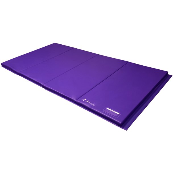 ZAthletic 4ft x 8ft x 2in Gymnastics & Exercise Folding Mats (Purple