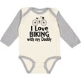 thumbnail image 3 of Inktastic I Love Biking with Daddy Boys or Girls Long Sleeve Baby Bodysuit, 3 of 5