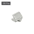 thumbnail image 3 of Uxcell Ribbon Crimp Clamp Ends, 8mm Bookmark Pinch Cord End Clasps for DIY Silver Tone 100Pack, 3 of 6