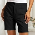 thumbnail image 2 of Bermuda Shorts for Women Trendy 2025 Casual Summer High Waisted Chino Shorts Straight Leg Hiking Vacation Outfits, 2 of 7