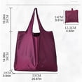 thumbnail image 6 of Reusable Grocery Bag Foldable Shopping Bag with Carrying Pouch Washable Portable Grocery Tote for Travel Beach Everyday Errands, 6 of 8