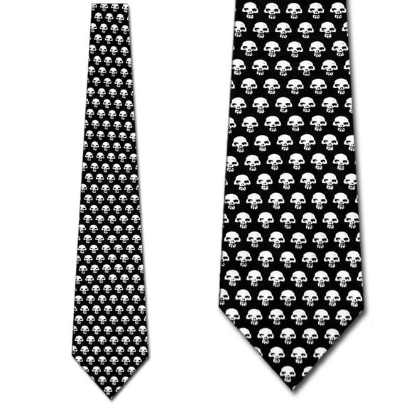 Skulls Pattern Necktie Mens Tie by Tieguys