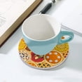 thumbnail image 4 of GZHJMY 6Pcs Round Pies for Harvest and Thanksgiving Ceramic Coasters with Cork-Backed for Coffee Drink, Cup Mat Absorbent Stone Coasters, 4 of 5
