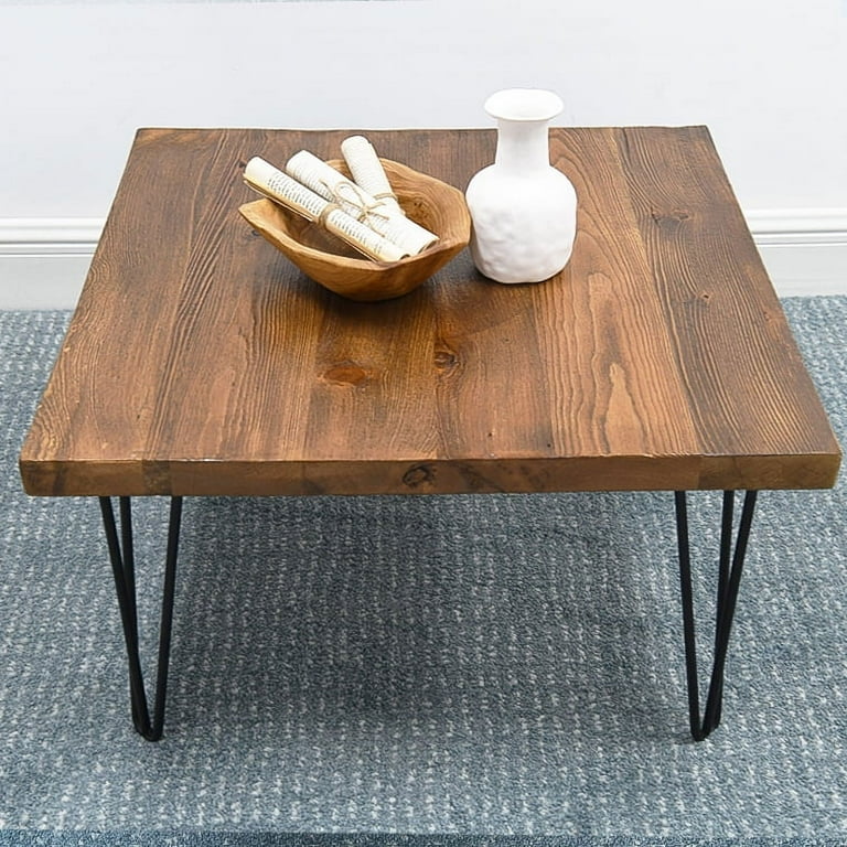 Square pine coffee table deals