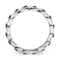 thumbnail image 2 of 925 Sterling Silver Stackable Expressions Created Ruby Ring Size: 6; for Adults and Teens; for Women and Men, 2 of 5