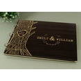 thumbnail image 2 of Handmade Rustic Wedding Wood Wooden Guest Book Personalized Name Engraved Advice Book, 2 of 5