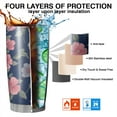 thumbnail image 7 of 20 Oz Pioneer Flower Coffee Tumbler Double Wall Insulated Stainless Steel Water Bottle | Metal Reusable Thermoses Flask with Cup Cap | Leak & Sweat Proof with Anti-Dust Lid, 7 of 7