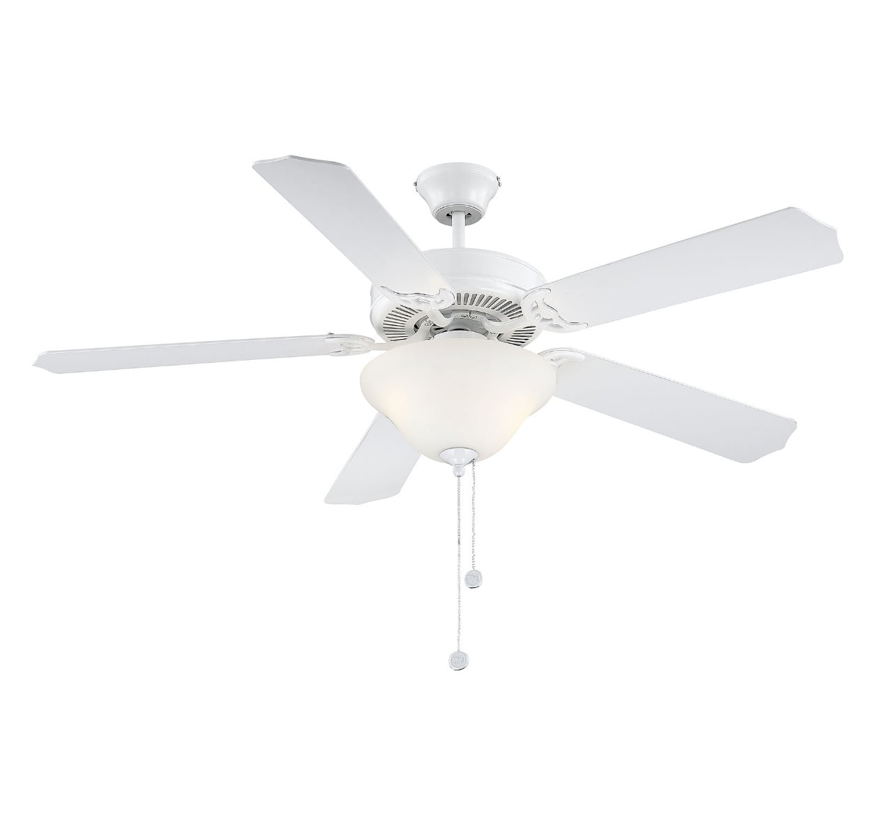 Savoy House 52-COMC-5RV-WH White Fan with Weathered Blades and Light Savoy House 52-COMC-5RV-WH White Fan with Weathered Blades and Light