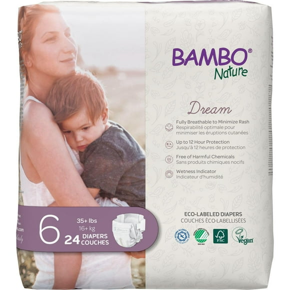 Pañales para bebés Bambo Nature hipoalergénicos, tamaño 6 (144 unidades)